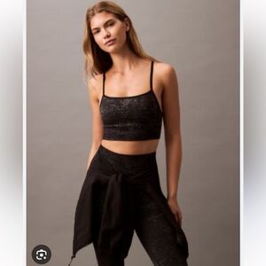 Calvin Klein Black and Gray Sports Bra